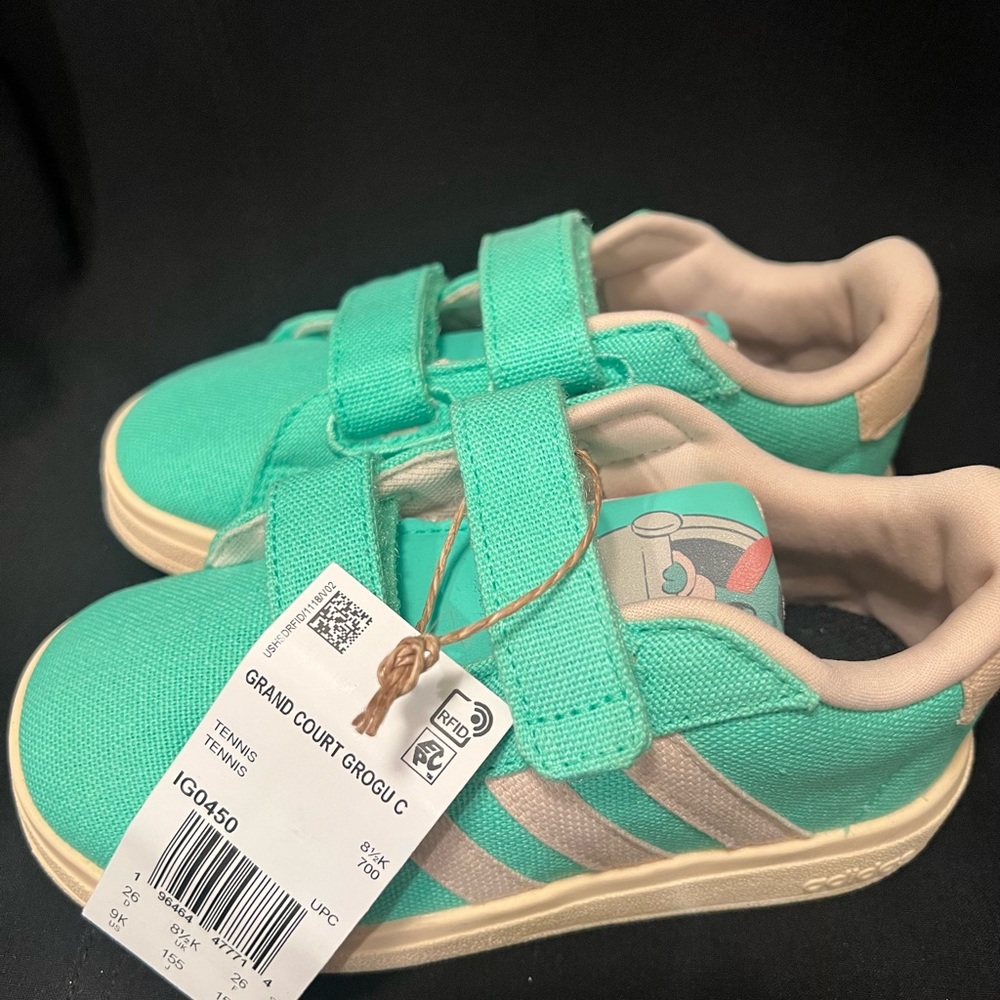 Adidas Kids' Grand Court Teal Sneakers